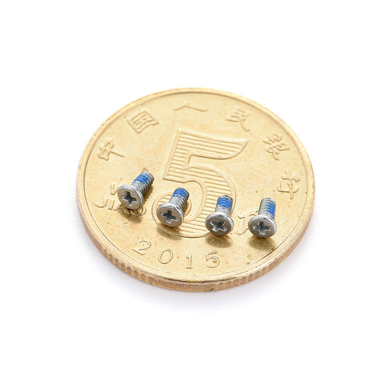 M1.2X3mm düz kafa çapraz karbon çeliği mikro kilitleme vidası