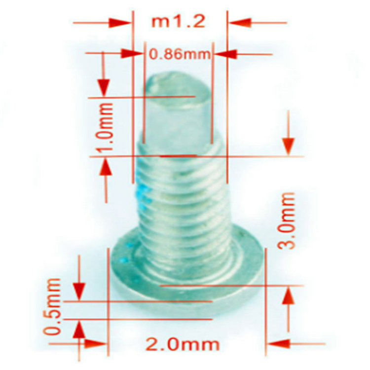 iPhone için M1.4~M2 yıldız pentagon torx başlı su geçirmez vida iPhone için M1.4~M2 yıldız pentagon torx başlı su geçirmez vida