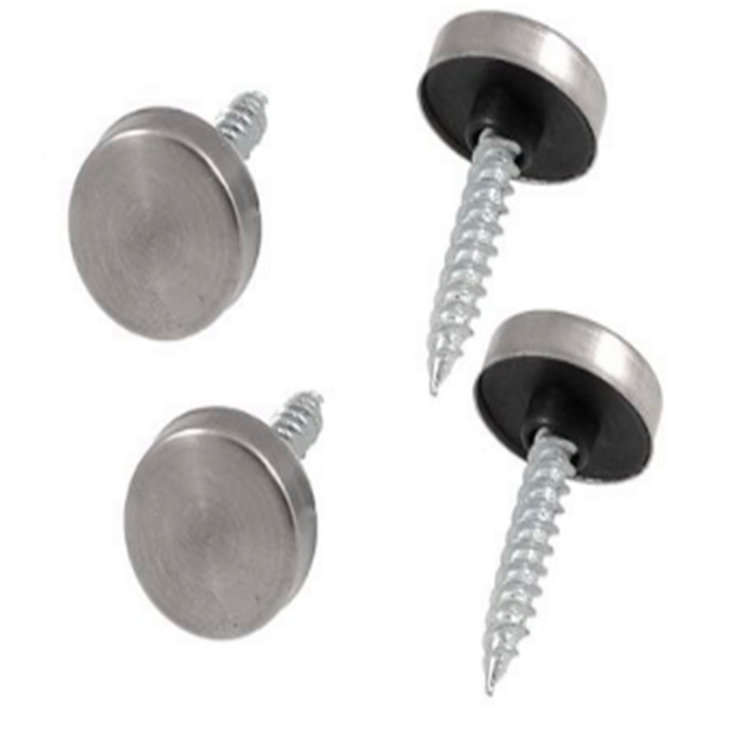 Paslanmaz çelik 316 14mm 16mm düz kafa bardak kapağı ayna vidası