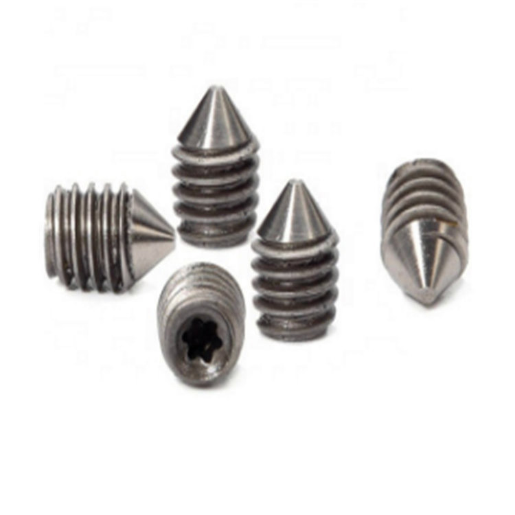 Paslanmaz çelik 304 m4 T10 torx ayar vidaları, konik noktalı