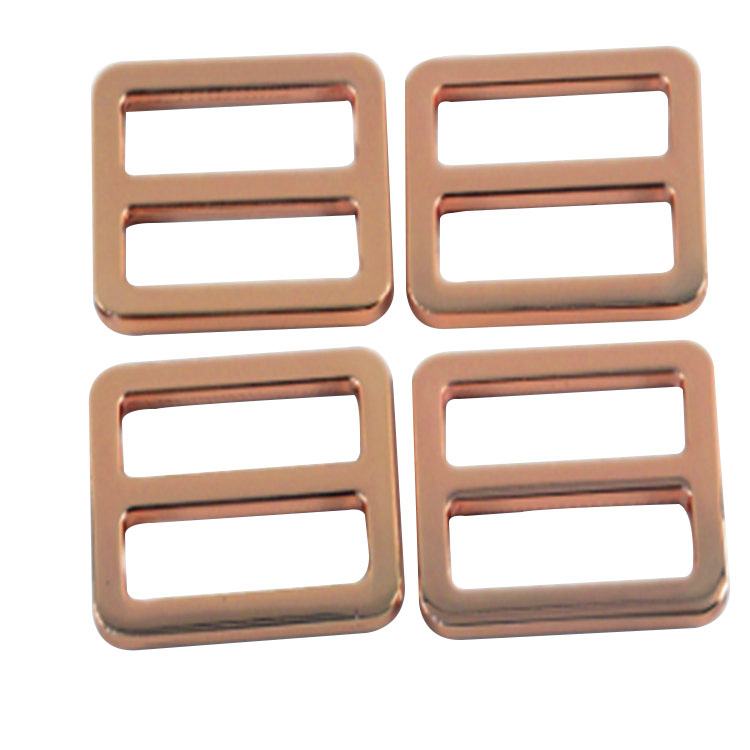 Köpek tasması için Tri glide kaydırıcı toka 25mm gül altın metal kanca