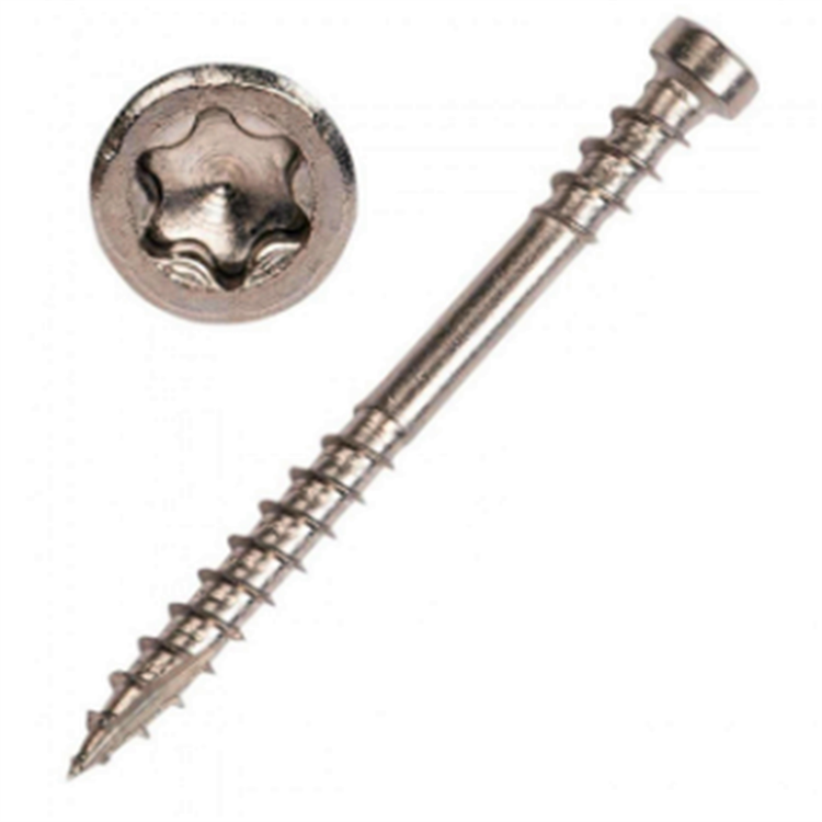 Düz kafalı torx çift dişli Tip 17 kompozit döşeme vidası
