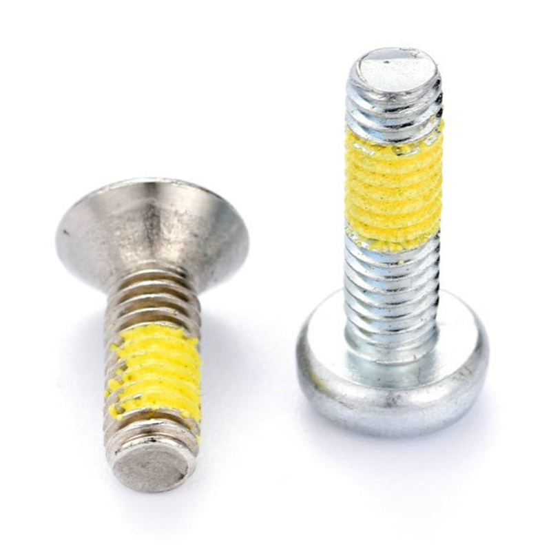 Sarı naylon yama ile tava (havşa) başlı torx (altıgen) makine vidası