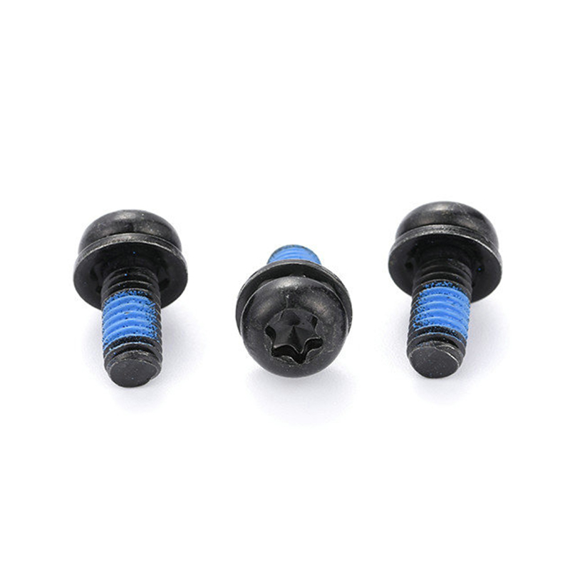 Naylon yama ile siyah yuvarlak başlı torx mikro mini üçlü ayar vidası Naylon yama ile siyah yuvarlak başlı torx mikro mini üçlü ayar vidası